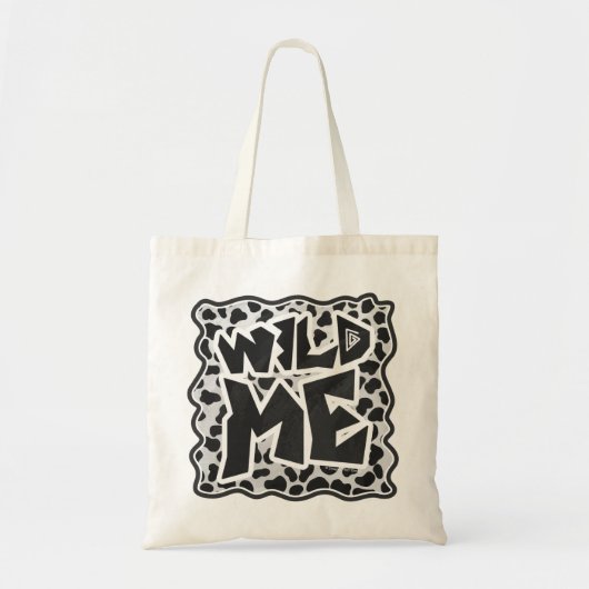 Dalmatian Black and White with Wild Me トートバッグ (正面)