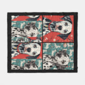Dalmatian blanket フリースブランケット (正面(横))