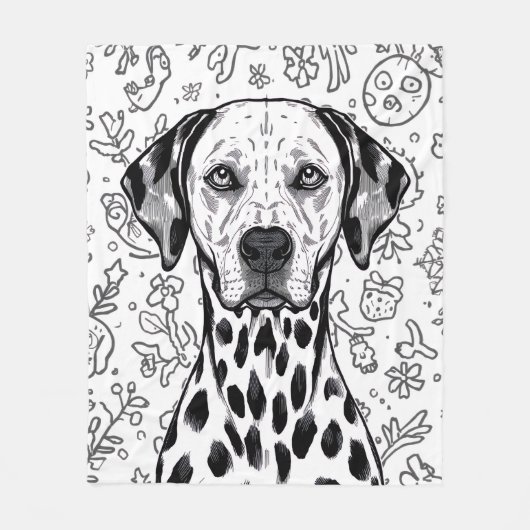 Dalmatian blanket フリースブランケット (正面)