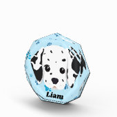 Dalmatian Blue Paw Print Personalized     フォトブロック (右)