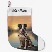 Dalmatian by Lake スモールクリスマスストッキング (正面)