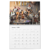 Dalmatian Calendar カレンダー (1月 2027)