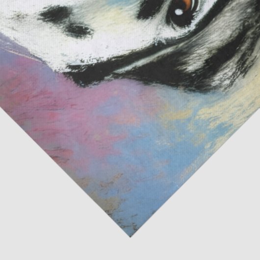 Dalmatian Chalk Pastel Dog Black White Decoupage  薄葉紙 (詳細)