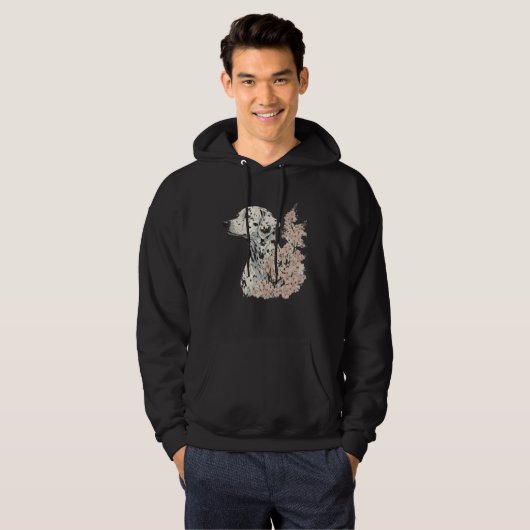 Dalmatian Cherry Blossom Dog Breed Japanese Sakura パーカ (正面フル)