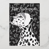 Dalmatian christmas 箔シーズンカード (裏面)