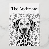 Dalmatian christmas 箔シーズンカード (裏面)