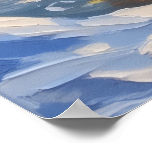 Dalmatian Christmas Boat Holiday ポスター (角)