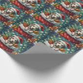 Dalmatian Christmas Santa Bag Adventure ラッピングペーパー (角)