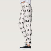 Dalmatian Cute Dog Lover Pattern レギンス (左)