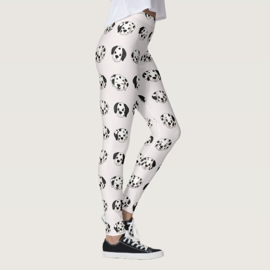 Dalmatian Cute Dog Lover Pattern レギンス (右)