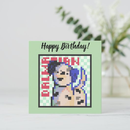 Dalmatian, dalmatiër, Pixel Art, pixelart シーズンカード (スタンド正面)