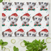 Dalmatian Dog Breed Christmas キッチンタオル (折り畳み)