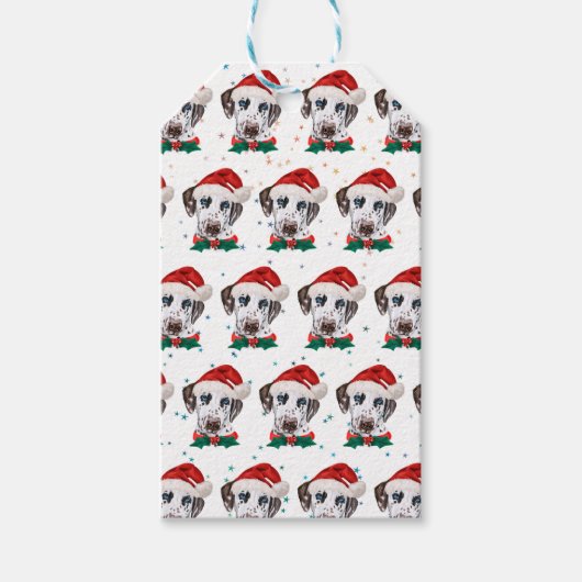 Dalmatian Dog Breed Christmas ギフトタグ (正面)