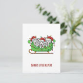 Dalmatian Dog Christmas Card – Santa’s Helpers シーズンカード (スタンド正面)