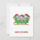 Dalmatian Dog Christmas Card – Santa’s Helpers シーズンカード (正面)