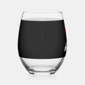 Dalmatian Dog Christmas Lights Santa Hat Xmas Dog ステムなしワイングラス (右)