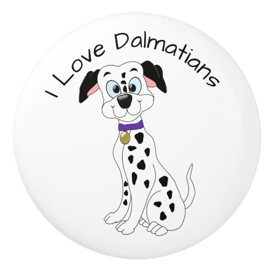 Dalmatian Dog Design セラミックノブ (正面)