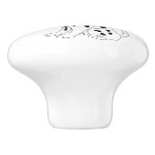 Dalmatian Dog Design セラミックノブ (側面)