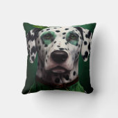 Dalmatian Dog in St. Patrick's Day Dress クッション (裏面)
