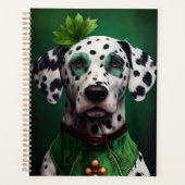 Dalmatian Dog in St. Patrick's Day Dress プランナー手帳 (正面)