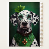 Dalmatian Dog in St. Patrick's Day Dress プランナー手帳 (裏面)