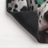 Dalmatian Dog in St. Patrick's Day Dress マウスパッド (コーナー)