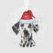 Dalmatian Dog Name Photo Holiday Christmas オーナメント (裏面)