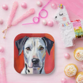 Dalmatian | Dog Painting Pet Watercolor ペーパープレート (パーティー)