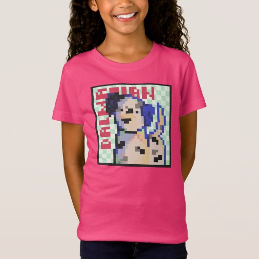 Dalmatian Dog, Pixel Art, Pixelart  Tシャツ (正面)