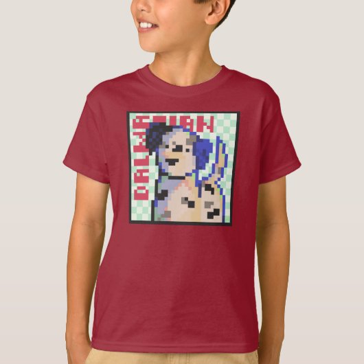 Dalmatian Dog, Pixel Art, Pixelart  Tシャツ (正面)