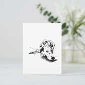 Dalmatian Dog Postcard – Hand Drawn ポストカード (スタンド正面)
