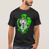 Dalmatian Dog St Patricks Day Lover Irish Shamrock Tシャツ (正面)