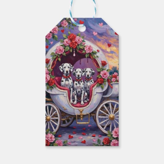 Dalmatian Dog Valentine's Day  ギフトタグ (正面)