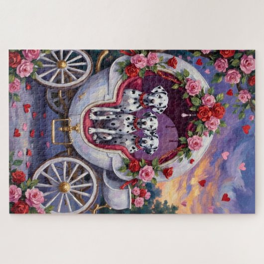 Dalmatian Dog Valentine's Day  ジグソーパズル (横)