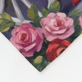 Dalmatian Dog Valentine's Day フリースブランケット (角)