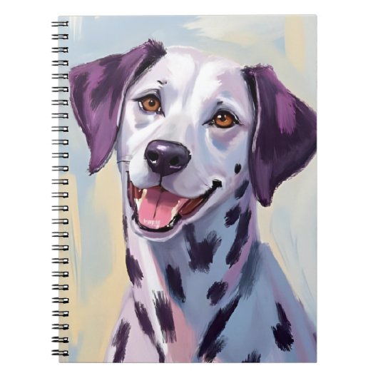 Dalmatian Dog Watercolor Painting ノートブック (正面)