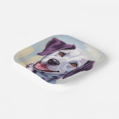 Dalmatian | Dog Watercolor Pet Painting ペーパープレート (傾斜あり)