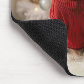 Dalmatian Dog Wearing a Red Christmas Sweater マウスパッド (コーナー)