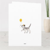 Dalmatian dog wishes happy sixth birthday カード (裏面)