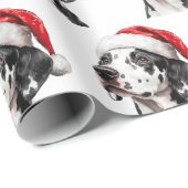 Dalmatian Dog with Santa Hat ラッピングペーパー (ロールコーナー)