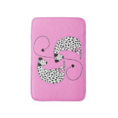 Dalmatian Dogs pink Bath Mat バスマット (正面縦)