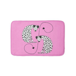 Dalmatian Dogs pink Bath Mat バスマット