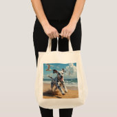 Dalmatian Elegant Grocery Tote Bag トートバッグ (正面(商品))