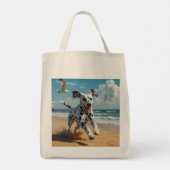 Dalmatian Elegant Grocery Tote Bag トートバッグ (裏面)