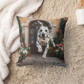 Dalmatian Elegant Throw Pillow クッション (ブランケット)