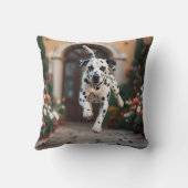 Dalmatian Elegant Throw Pillow クッション (裏面)