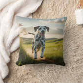 Dalmatian Elegant Throw Pillow クッション (ブランケット)