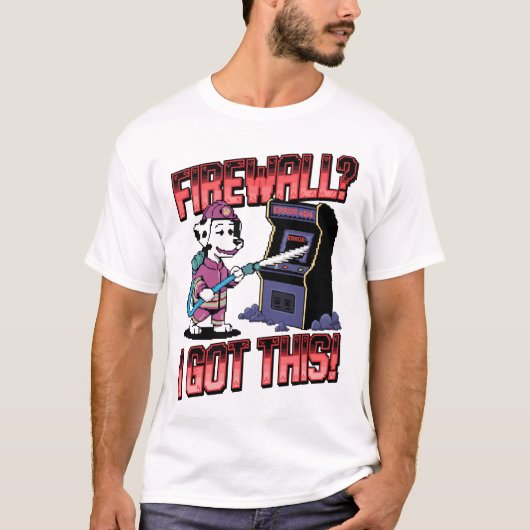 Dalmatian Fire fighter vs. Error 404 Arcade Machin Tシャツ (正面)