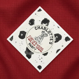 Dalmatian Furever Young 1st Birthday Pawty スタンダードカクテルナプキン