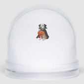 Dalmatian Halloween Vampire Dog with Pumpkin Baske (正面)